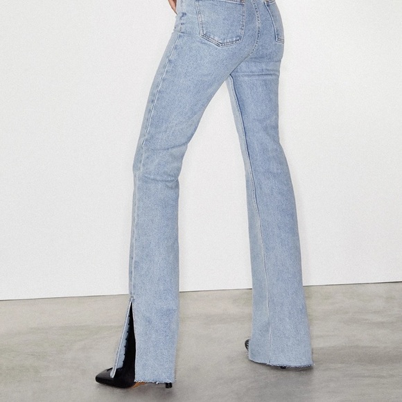 Motel Rocks light wash split bootcut jeans, never worn with tags - Picture 5 of 5